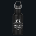 Wedding Groomsman Tuxedo Tie Black 532 Ml Water Bottle<br><div class="desc">Wedding Groomsman Tuxedo Tie Black Water Bottle</div>