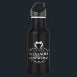 Wedding Groomsman Tuxedo Tie Black 532 Ml Water Bottle<br><div class="desc">Wedding Groomsman Tuxedo Tie Black Water Bottle</div>