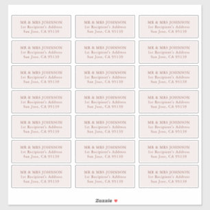 Wedding Guest Address Label 21 Different Addresse