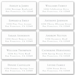 Wedding Guest Address Labels ORDER 6" or 8"!