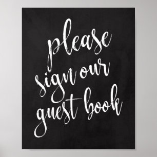 Wedding Guest Book Chalkboard 8x10 Sign