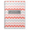 Wedding Guest Book Coral Grey Chevron Notebook