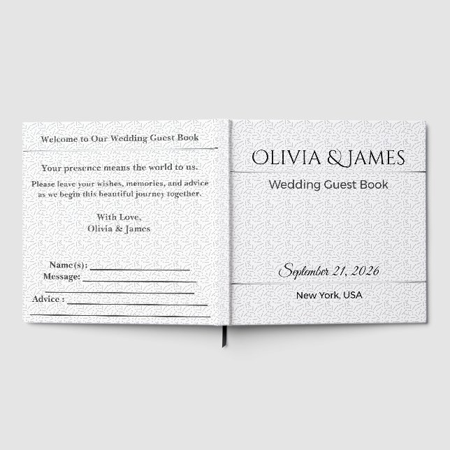 Wedding Guest Book Elegant Minimalist Keepsake Lov (Full)