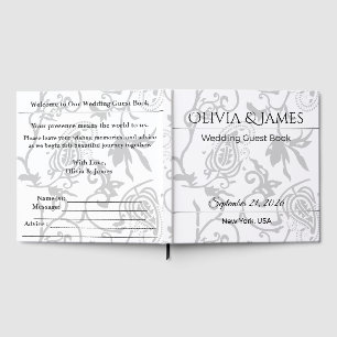 Wedding Guest Book Luxury Elegant Keepsake Classic