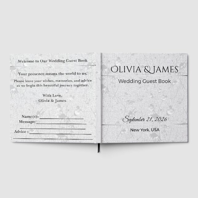 Wedding Guest Book Personalised Memory Keepsake (Full)