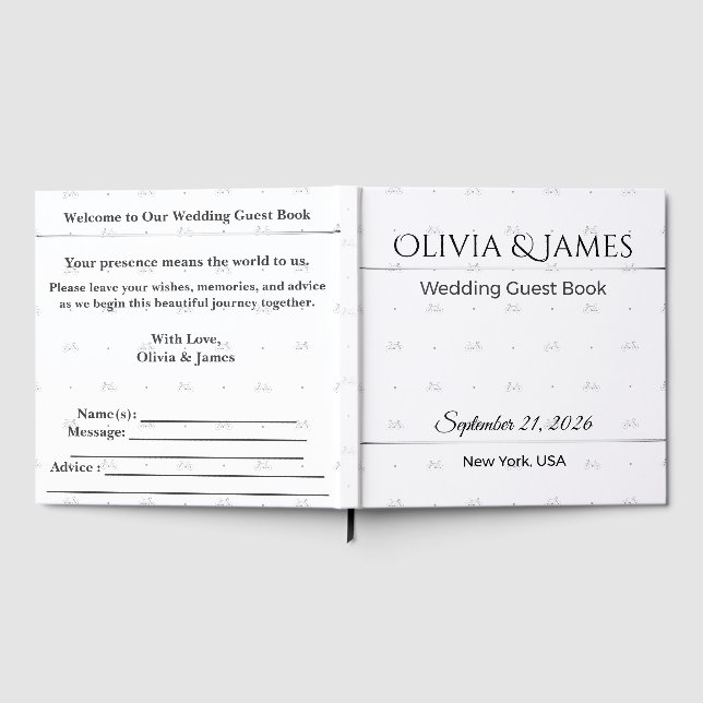 Wedding Guest Book Personalised Memory Keepsake (Full)