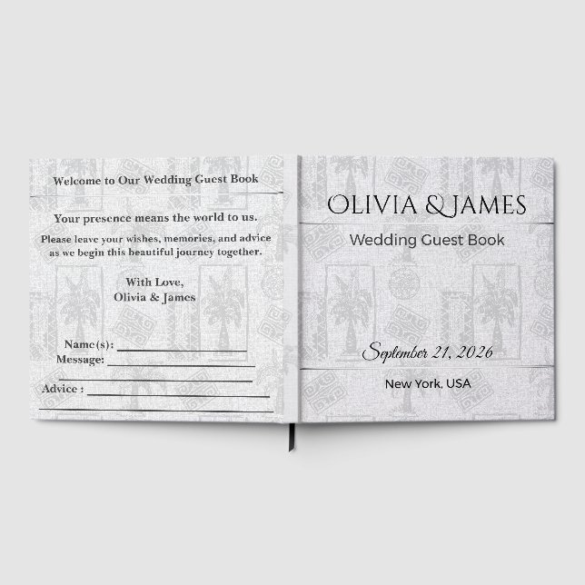 Wedding Guest Book Personalised Memory Keepsake (Full)