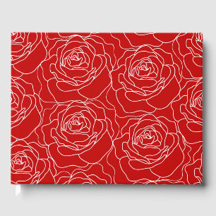 Wedding Guest Book-Red Rose Book