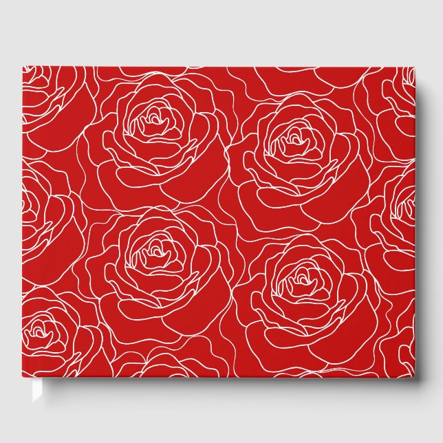 Wedding Guest Book-Red Rose Book (Front)