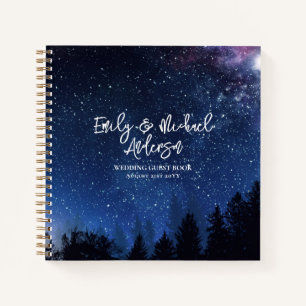 Wedding Guest Book Starry Night Galaxy Celestial