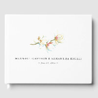 Wedding Guest Book White Magnolia Flowers