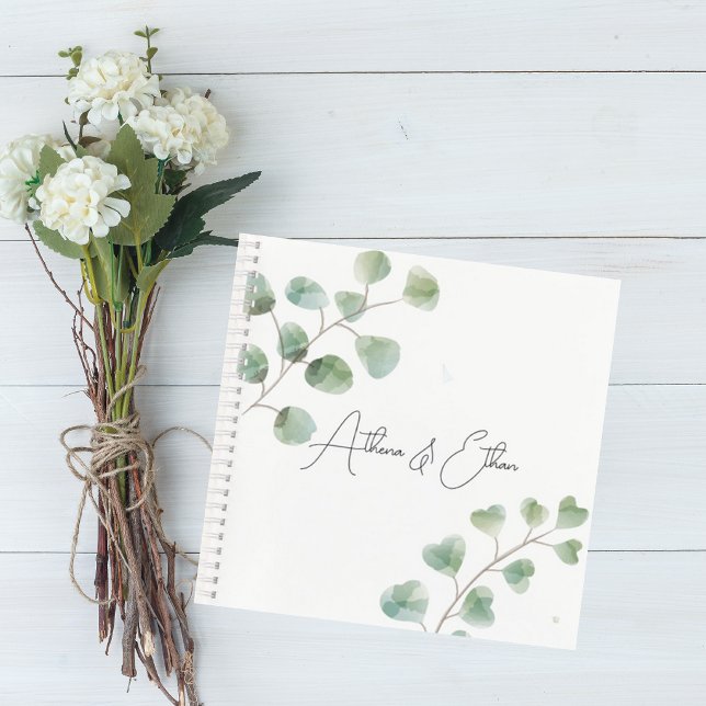 Wedding Guest Book with Eucalyptus Leaves (Creator Uploaded)