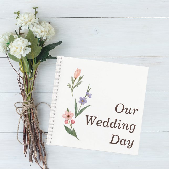 Wedding Guest Book with Romantic Botanical Design (Creator Uploaded)