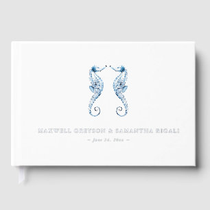 Wedding Guest Books Watercolor Seahorses