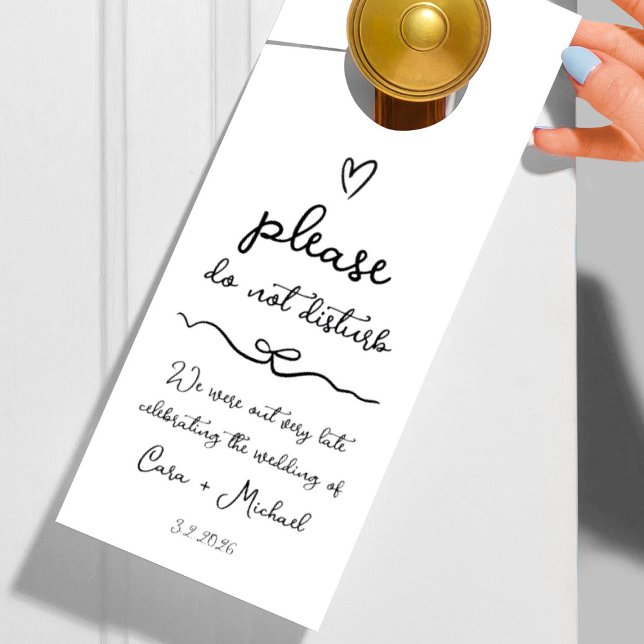 Wedding Guest Do Not Disturb Door Hanger (Creator Uploaded)