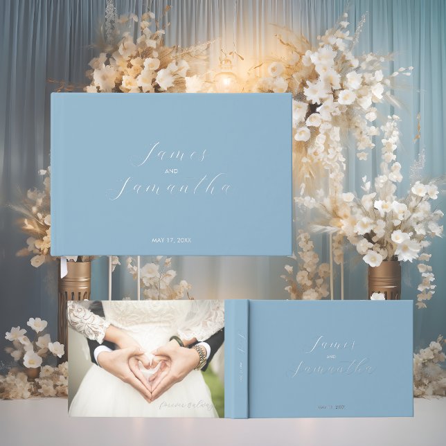 Wedding Guest Foil Notebook | Light Blue Guest Book (Creator Uploaded)