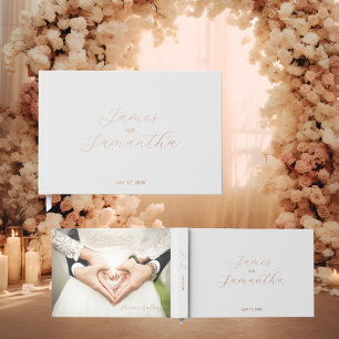 Wedding Guest Foil Notebook Light Silver Book