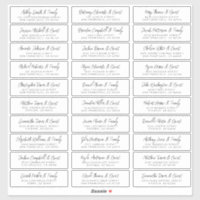 Wedding Guest Names Address Modern Simple Chic