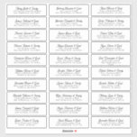 Wedding Guest Names Address Modern Simple Chic<br><div class="desc">Composed of simple sans serif and modern serif typography. These elements are simple,  elegant,  and modern. This has 30 stickers. 
 
 This is designed by White Paper Birch Co. exclusive for Zazzle.
 
 Available here:
 http://www.zazzle.com/store/whitepaperbirch</div>