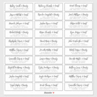 Wedding Guest Names Address Simple Modern Chic