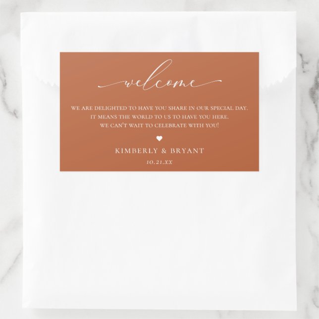 Wedding Guest Welcome Bag Label (Bag)