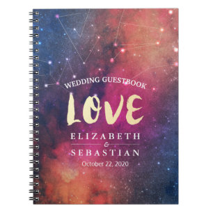 Wedding Guestbook Galaxy Star Nebula Constellation Notebook