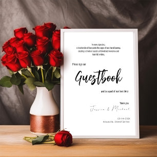 Wedding guestbook Minimalist Elegant