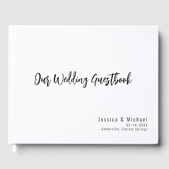 Wedding guestbook Minimalist Elegant (Front)