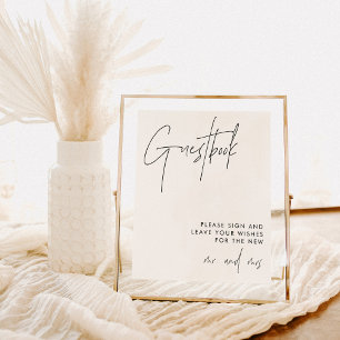 Wedding Guestbook Sign Modern Minimalist Wedding