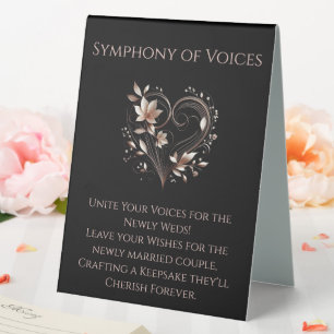 Wedding Guestbook Sign-Modern Rose Gold Flowers