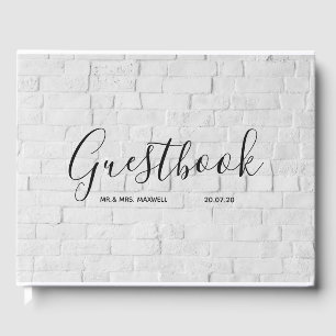 Wedding Guestbook   White Brick