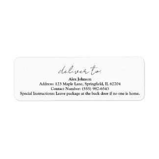 Wedding Guests Deliver To Christmas Return Address Label