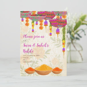 Wedding Haldi invite & Indian Haldi invitations