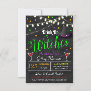  Wedding Halloween Bachelorette Invite