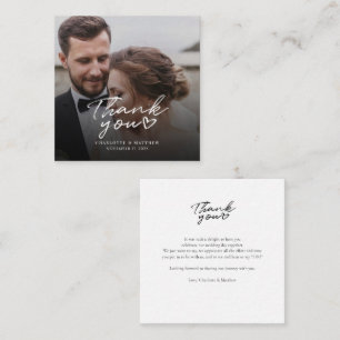 Wedding Hand-Lettered Photo Thank You Card