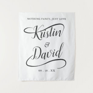 Wedding Handwritten Calligraphy Festive Swash Tapestry