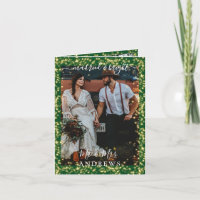 Wedding Handwritten Married & Bright 3 Photos Than