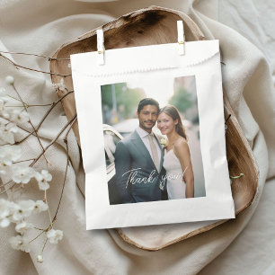 Wedding Handwritten Thank you 1 Photo Favour Bag