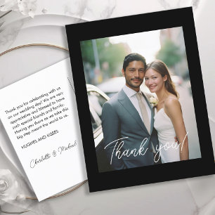 Wedding Handwritten Thank you 1 Photo Postcard