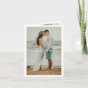 Wedding Handwritten Thank you 3 Photos Card