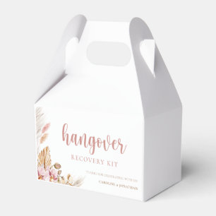 Wedding Hangover Kit Pampas Grass Boho Floral Favour Box