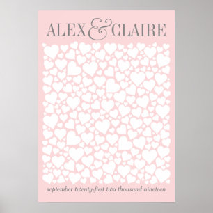 Wedding Heart Guestbook Poster - CHOOSE YOUR COLOR