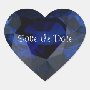 Wedding Heart Sapphire Sticker