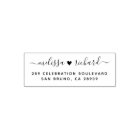 Wedding Heart Script Names & Custom Return Address