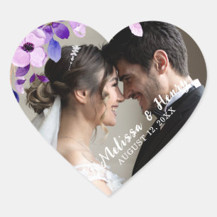 Wedding Heart Shape Photo Sticker