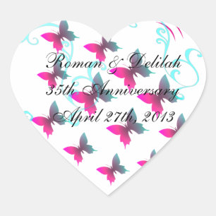 wedding heart sticker