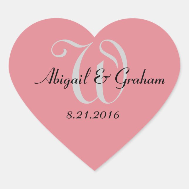 Wedding Heart Stickers (Front)