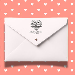 Wedding Heart Thank you Self-inking Stamp