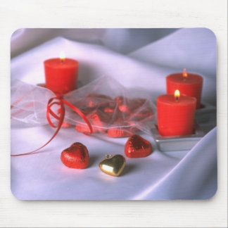 Wedding Hearts Background Mouse Pad