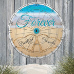 Wedding Hearts in Sand Forever reception Games Dar Dartboard<br><div class="desc">Wedding Hearts in Sand Forever reception Games Dart Board</div>